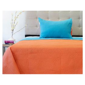 Quilt Origins Bicolor calipso/naranjo 1.5 Plazas