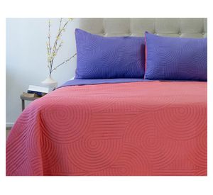 Quilt Origins Bicolor morado/coral 2 Plazas