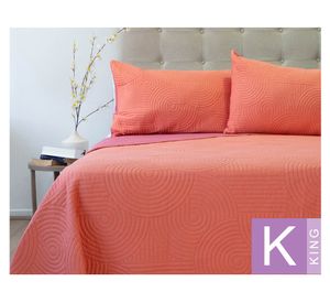 Quilt Origins Bicolor salmón/rosado King