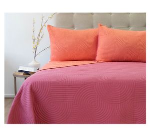 Quilt Origins Bicolor salmón/rosado King