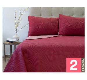 Quilt Origins Bicolor cereza/rosado 2 Plazas