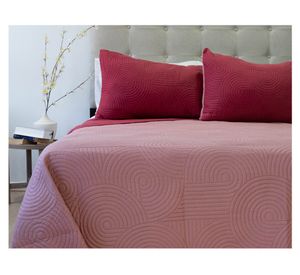 Quilt Origins Bicolor cereza/rosado 2 Plazas