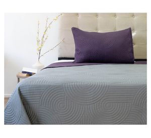 Quilt Origins Bicolor obispo/gris 1.5 Plazas