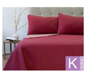 Quilt Origins Bicolor cereza/rosado King