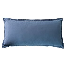 Cojín Loneta Piedra algodón azul 100x50 cm