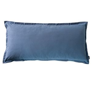 Cojín Loneta Piedra algodón azul 100x50 cm