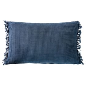 Cojín Gauze Sage algodón azul 60x40 cm