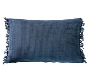 Cojín Gauze Sage algodón azul 60x40 cm