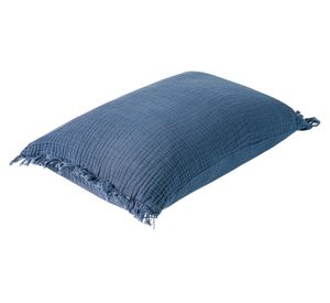 Cojín Gauze Sage algodón azul 60x40 cm