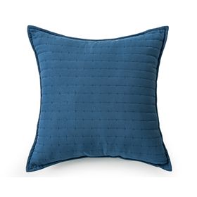 Cojín Rice Piedra poliéster azul 45x45 cm