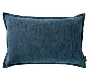 Cojín Stonewash Stone algodón azul oscuro 60x40 cm