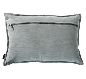 Cojín Stonewash Sage algodón gris 60x40 cm