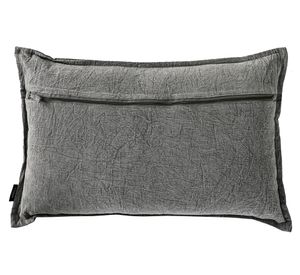 Cojín Stonewash gris algodón gris 60x40 cm