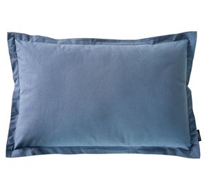 Cojín Loneta Stone algodón azul 60x40 cm