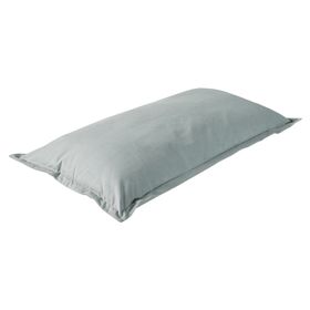 Cojín Loneta Sage algodón gris 100x50 cm