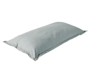 Cojín Loneta Sage algodón gris 100x50 cm