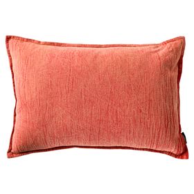 Cojín Stonewash Clay algodón naranjo 60x40 cm