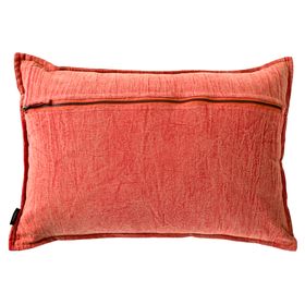 Cojín Stonewash Clay algodón naranjo 60x40 cm