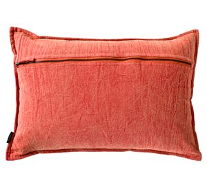 Cojín Stonewash Clay algodón naranjo 60x40 cm
