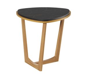 Mesa lateral irregular Amana Dúo 55x59.2x58.9 cm negro/blanco