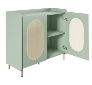 Buffet Noa verde 2 puertas 85x93.7x40 cm