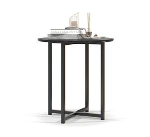 Mesa lateral redonda Flow 51.5x50 cm negro