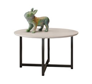 Mesa de centro redonda Flow 33.5x60 cm blanco