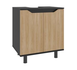 Mueble lavamanos Marlo wengue/fresno 63x55x41.3 cm