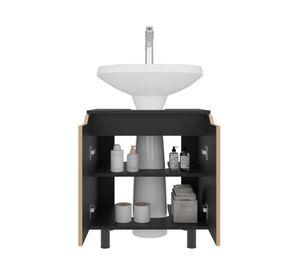 Mueble lavamanos Marlo wengue/fresno 63x55x41.3 cm