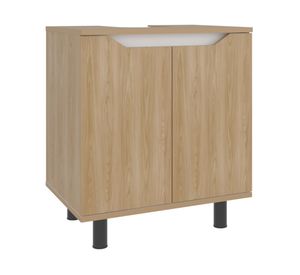 Mueble lavamanos Marlo fresno/blanco 63x55x41.3 cm