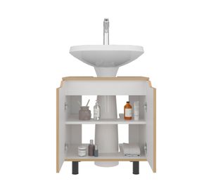 Mueble lavamanos Marlo fresno/blanco 63x55x41.3 cm