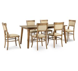 Comedor 6 sillas Nottingham walnut 74x160x90 cm