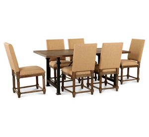 Comedor 6 sillas Bolton roble 76x182x100 cm