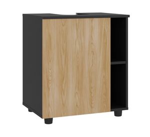 Mueble lavamanos Pascuale wengue/fresno 62x55x41.3 cm