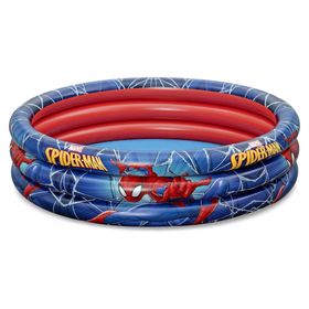 Piscina inflable 3 anillos Spiderman 122 cm