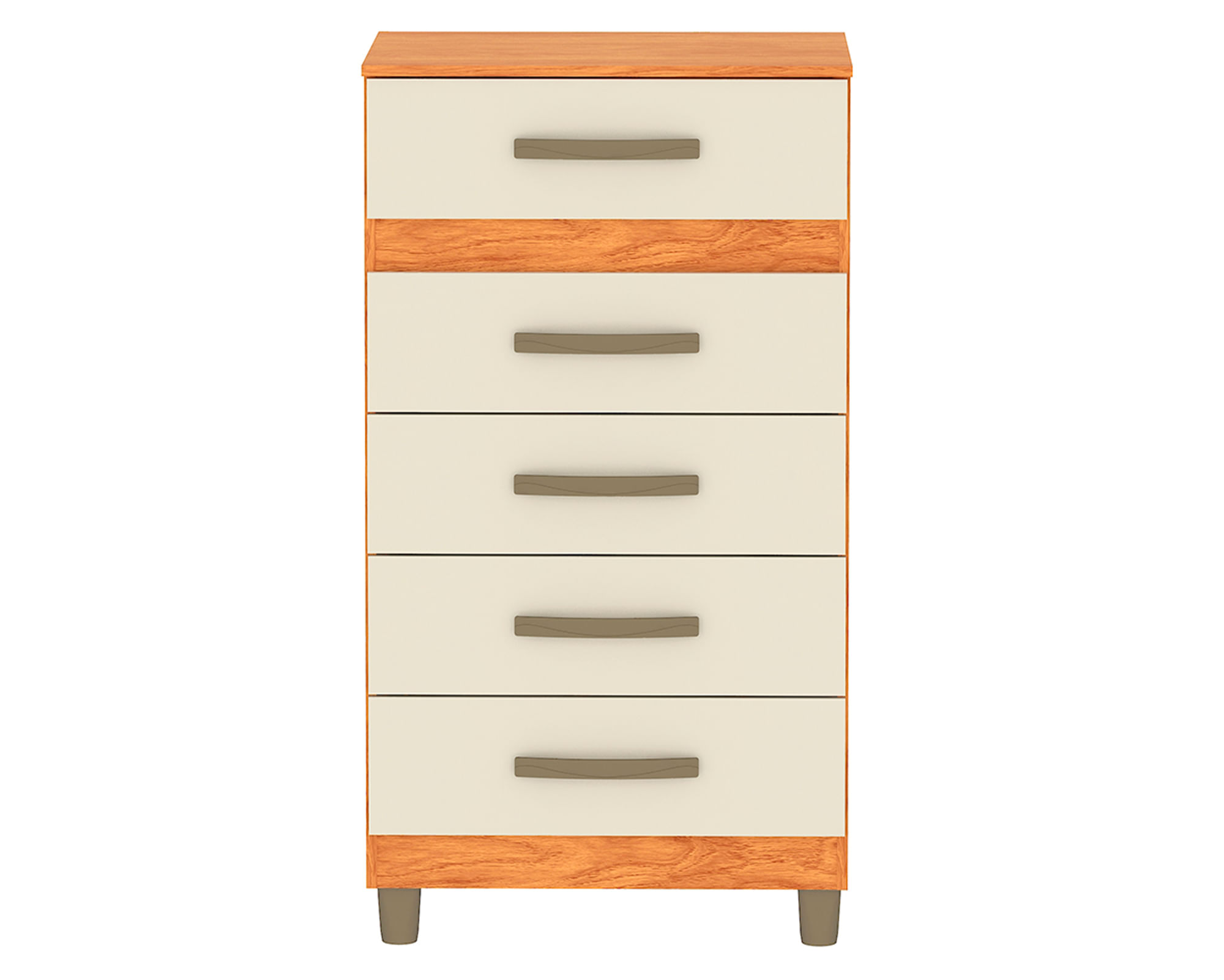 VekkaHome Cómoda Malta café/beige 5 cajones