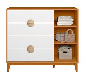 Cómoda Ipe blanco 1 puerta 4 cajones