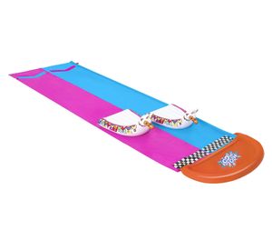 Tobogán doble carrera con llama 488 cm