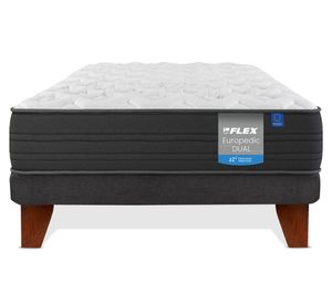 Cama europea Europedic dual 1.5 plazas box