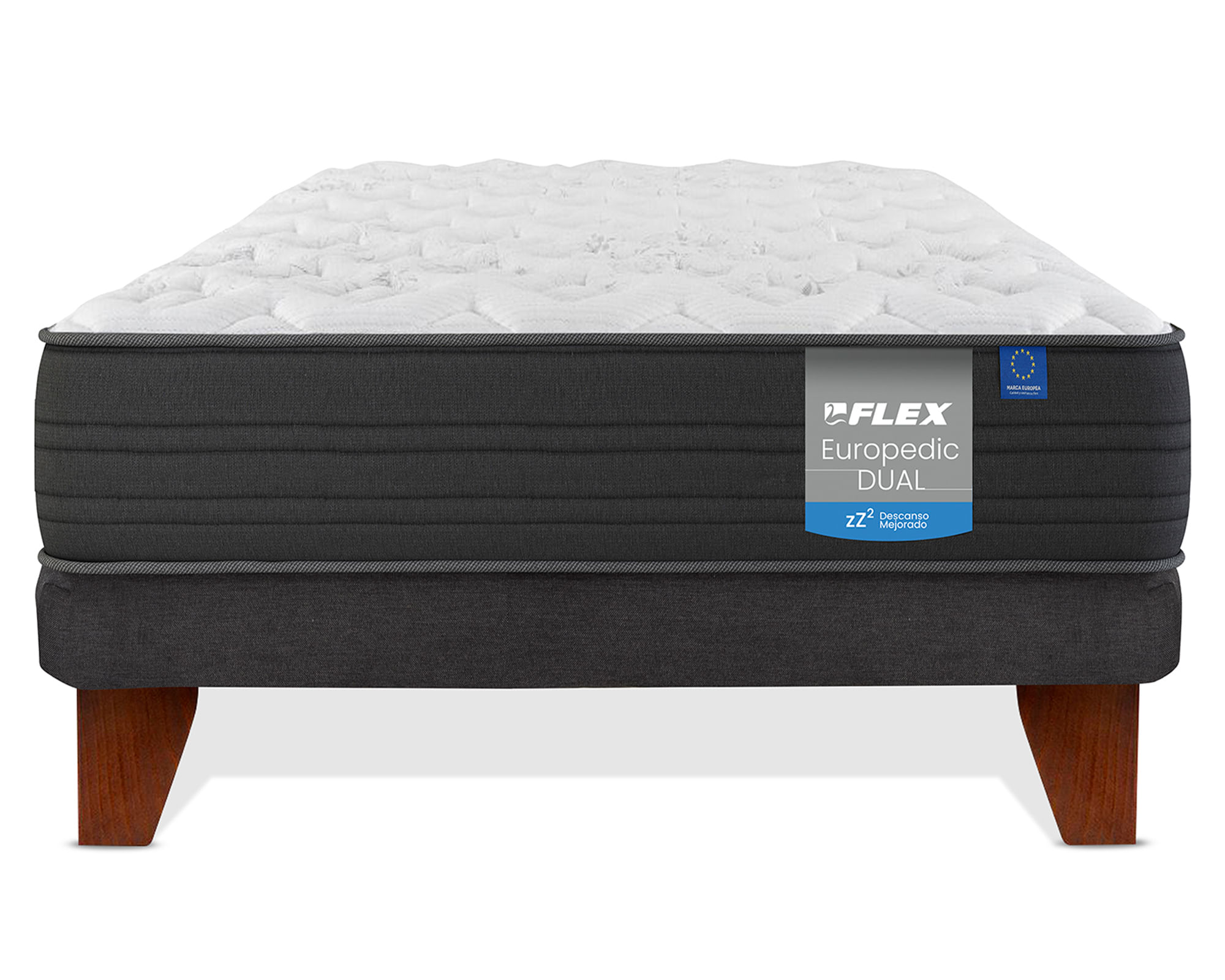 Flex Cama europea Europedic dual 1.5 plazas box