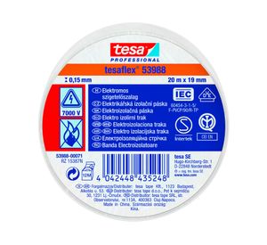 Cinta aislante eléctrica SPVC verde 20 m 19 mm