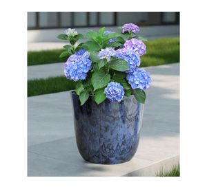 Macetero Barcelona azul marmolado 40x36 cm