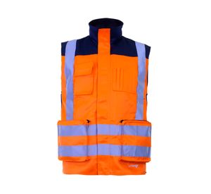 Chaleco geólogo gabardina Bicolor naranjo