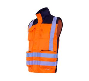 Chaleco geólogo gabardina Bicolor naranjo