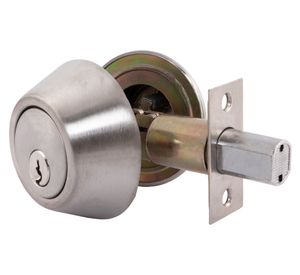 Cerrojo Auxiliar doble llave plata