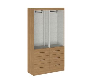 Clóset 4 puertas 6 cajones roble Dakar 182x100.4x40 cm