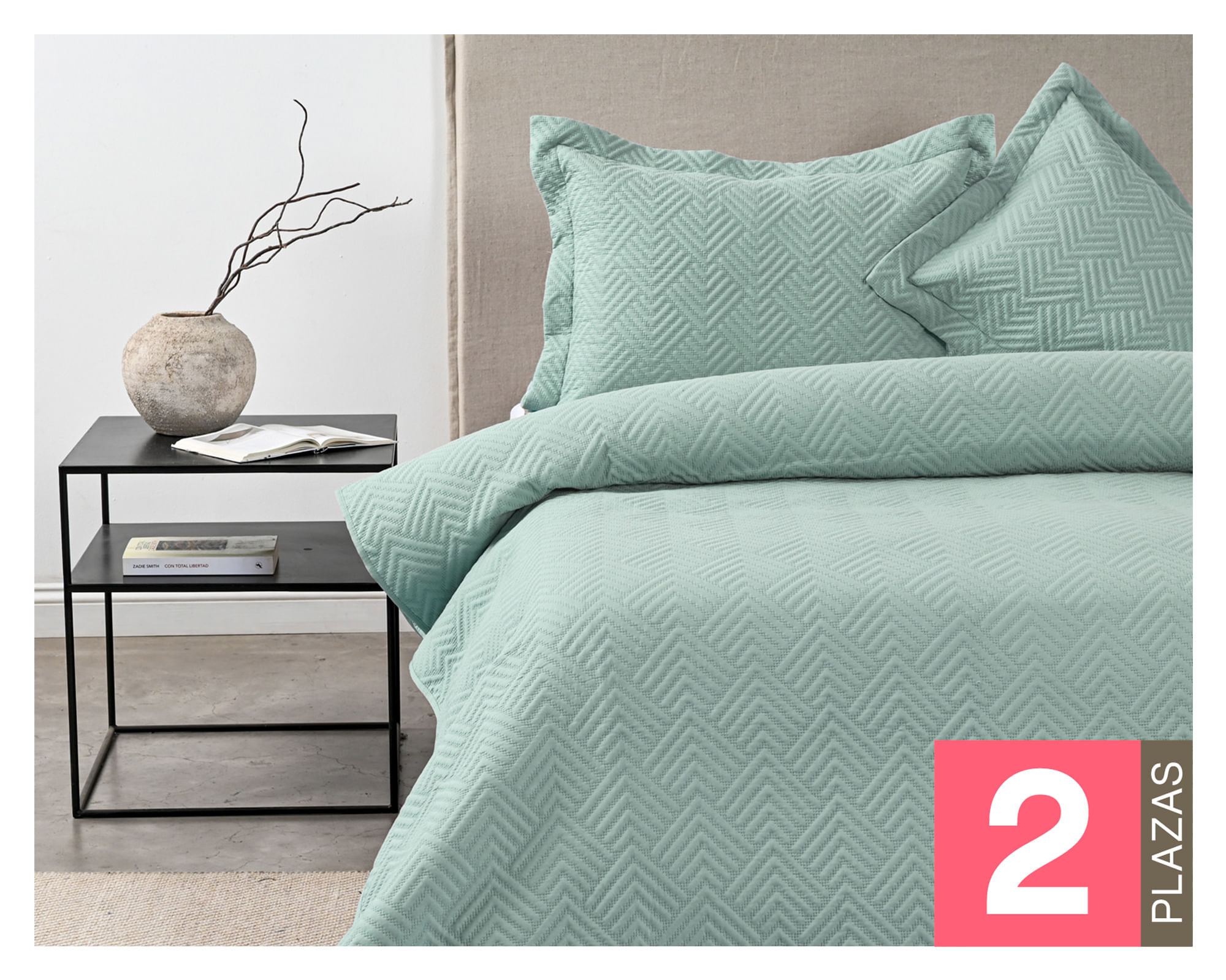 Elements & Co Quilt Tulum Sage 2 plazas