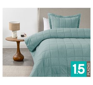 Quilt liso Block sage 1.5 plazas