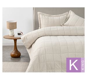 Quilt liso Block beige King
