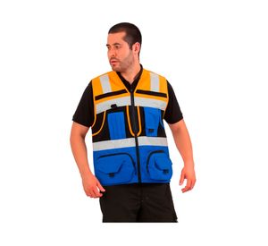 Chaleco geólogo Ingeniero azul/naranjo